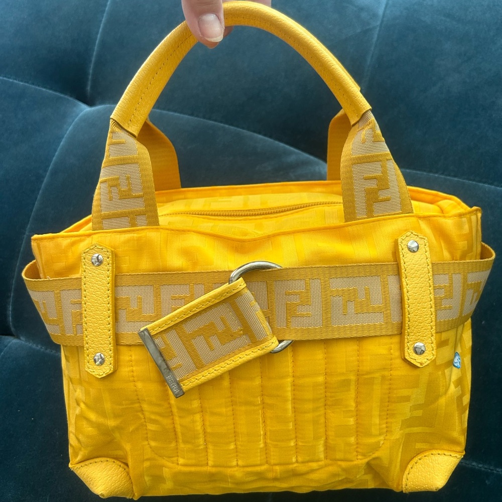 Fendi Vibrant Yellow Tote Bag